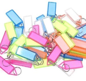 Keychain With Name Tag For Office And Home Set Of 50Pc Multicolour