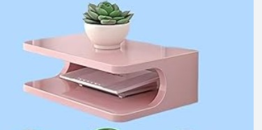 Set Top Box Stand Wifi Router Holder Wooden Wall Shelves