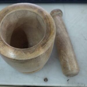 Wooden Mortar Pestle Set