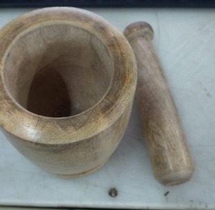 Wooden Mortar Pestle Set