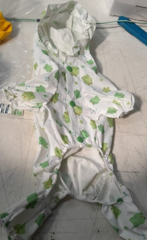 Dog Raincoat Waterproof Size Xs White