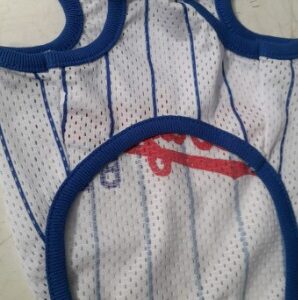 Dog T Shirt White Blue Size Xs
