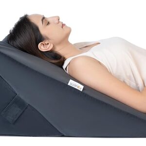 Fovera Wedge Pillow For Back Support Adjustable Memory Foam Bed Wedge Pillow For Sleeping Gray