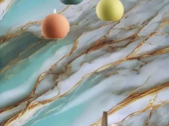 Green Marble Wallpaper For Home Decoration 1Point5 Mtr