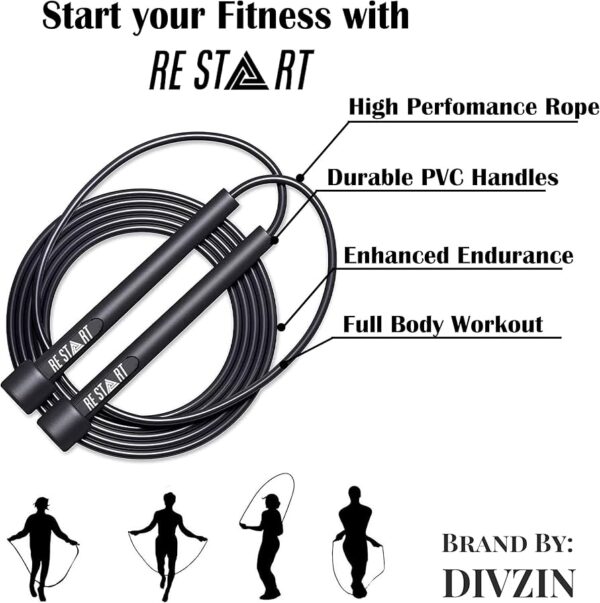 Restart Skipping Rope Black Color