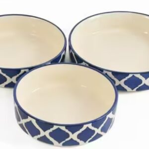 Clios Heritage Store Set Of 3 Printed Ceramic Bowls