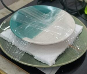 Green Colour 1 Plate And 1 Bowl Set