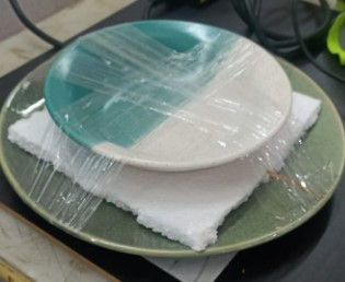Green Colour 1 Plate And 1 Bowl Set