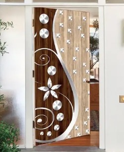 Wall Decor Sticker Floral Door Sticker Flower Wallpaper Size 30 X 78 Inch