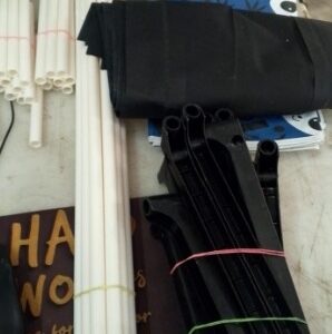 Shoe Rack With Blue Cover 6 Layer