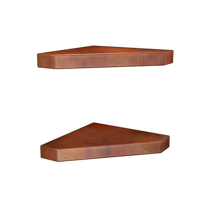 Home Sparkle Set Of 2 Corner Wall Shelves For Home Decor