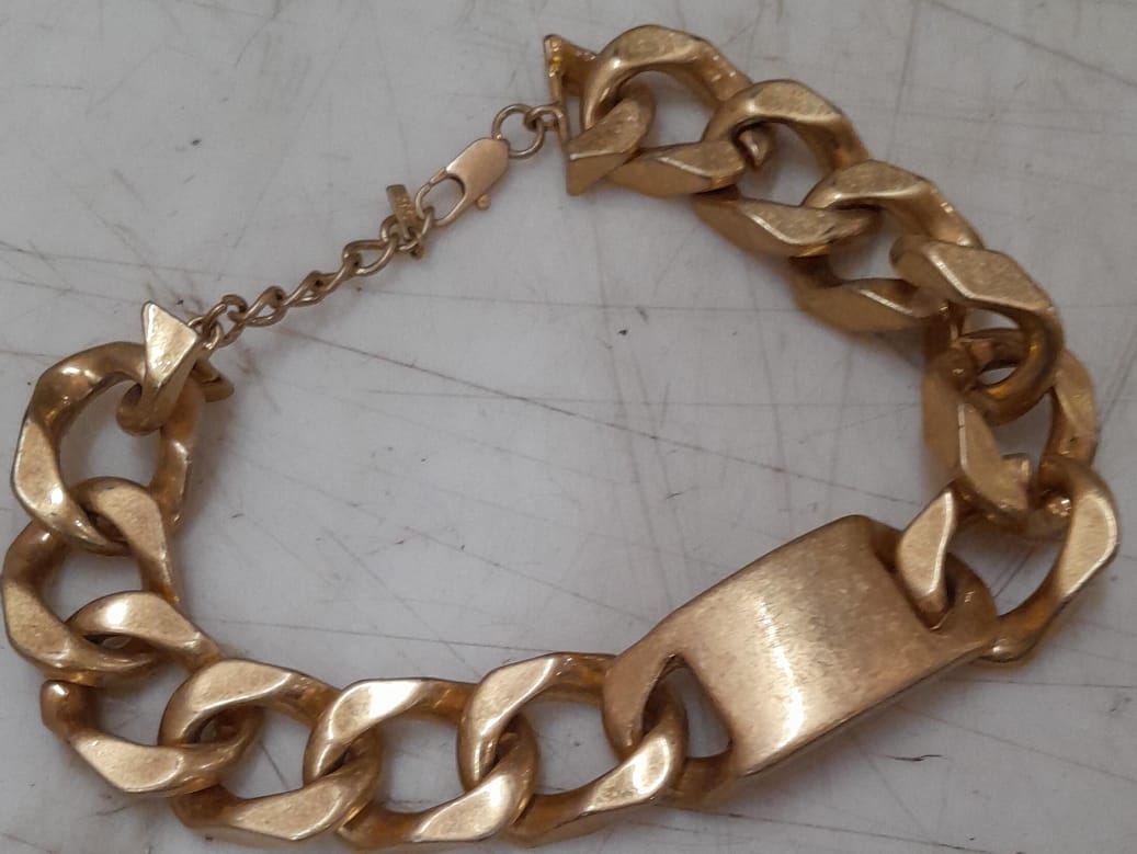 Golden Color Metal Dog Neck Chain