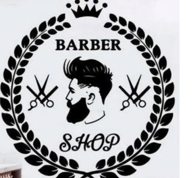 Hair Salon Barber Shop Wall Decal Art Wall Sticker