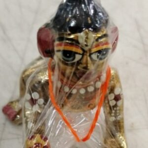 Laddu Gopal Brass Murti Gold Plated Bal Krishna Statue Baby Kanha Pital Murti