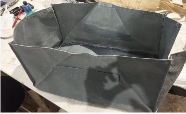 Laundry Bag Grey Colour Set Of 2