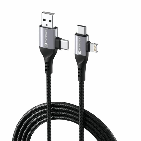 Portronics Konnect 4 In 1 Multi Functional Charging Cable