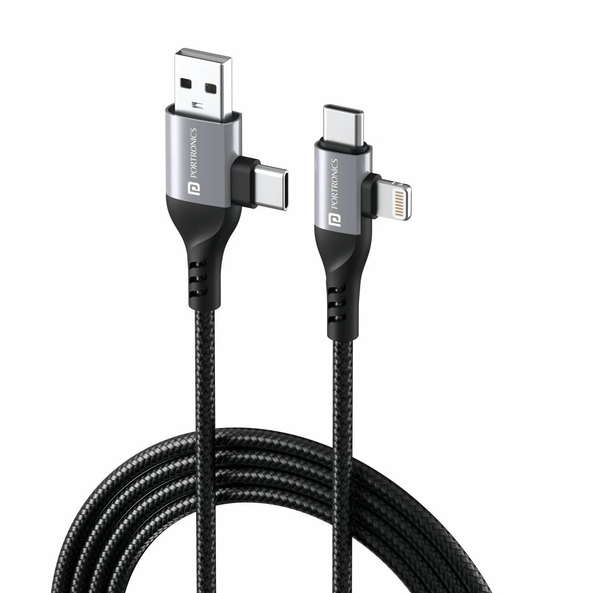 Portronics Konnect 4 In 1 Multi Functional Charging Cable