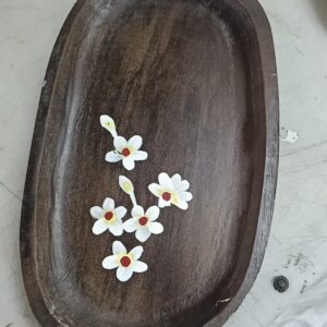 Dominant Decor Mango Wood Wooden Serving Tray Multicolor