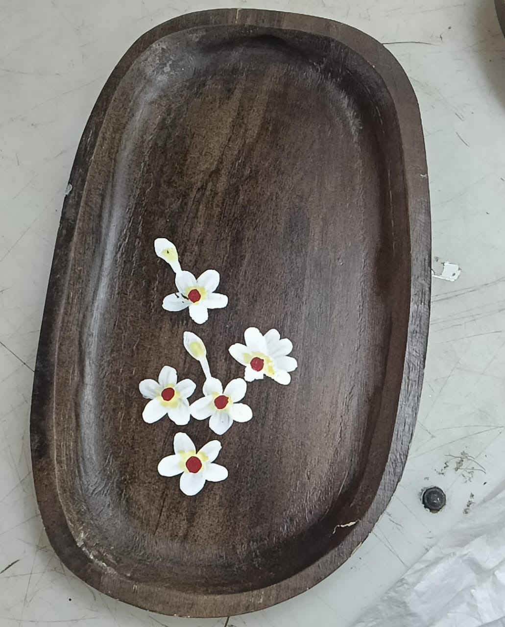 Dominant Decor Mango Wood Wooden Serving Tray Multicolor