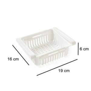 White Pull Out Refrigerator Shelf Storage Box