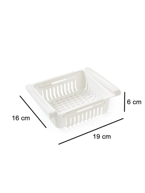 White Pull Out Refrigerator Shelf Storage Box