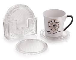 Sonal Tea Style Set Of 6 Coasters With Stand