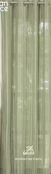 Urban Space Sheerweave Window Curtains Green Colour Pack Of 2 Size 7Ft X 4Ft