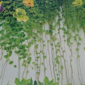 Wallpaper For Home Wall Decorative 3D Vintage Leaves Printed Green 3 Mtr