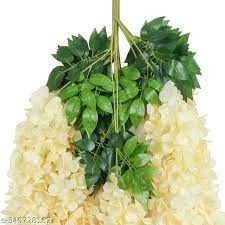 Set Of 12 Artificial Silk Wisteria Hanging Flowers Strings Garlands For Home Decoration
