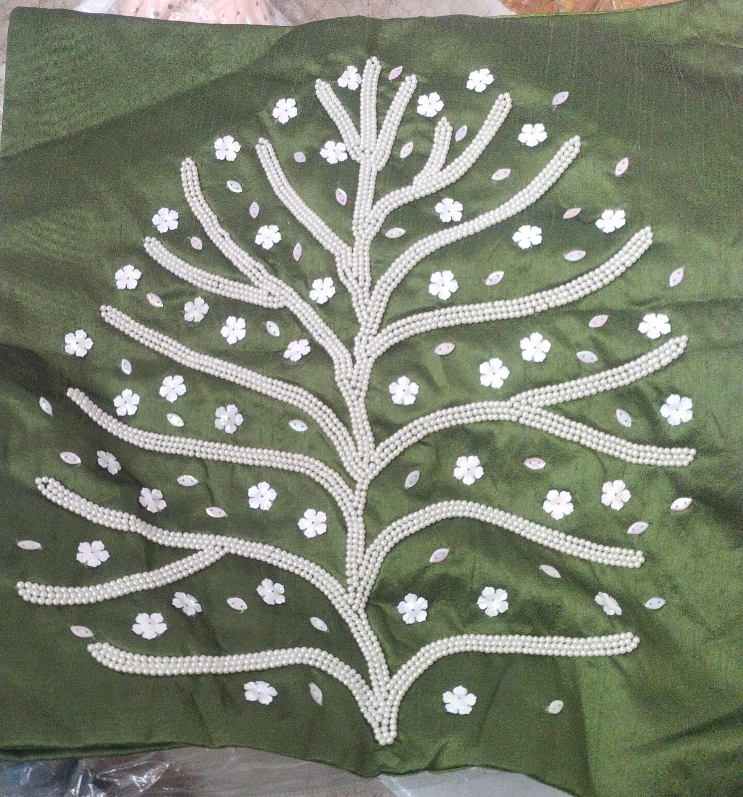 Green Color Cushion Cover Pack Of 2