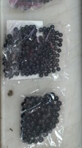 Black Pearl Acrylic Moti Beads 4 Size 200Pcs