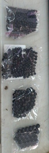 Black Pearl Acrylic Moti Beads 4 Size 200Pcs