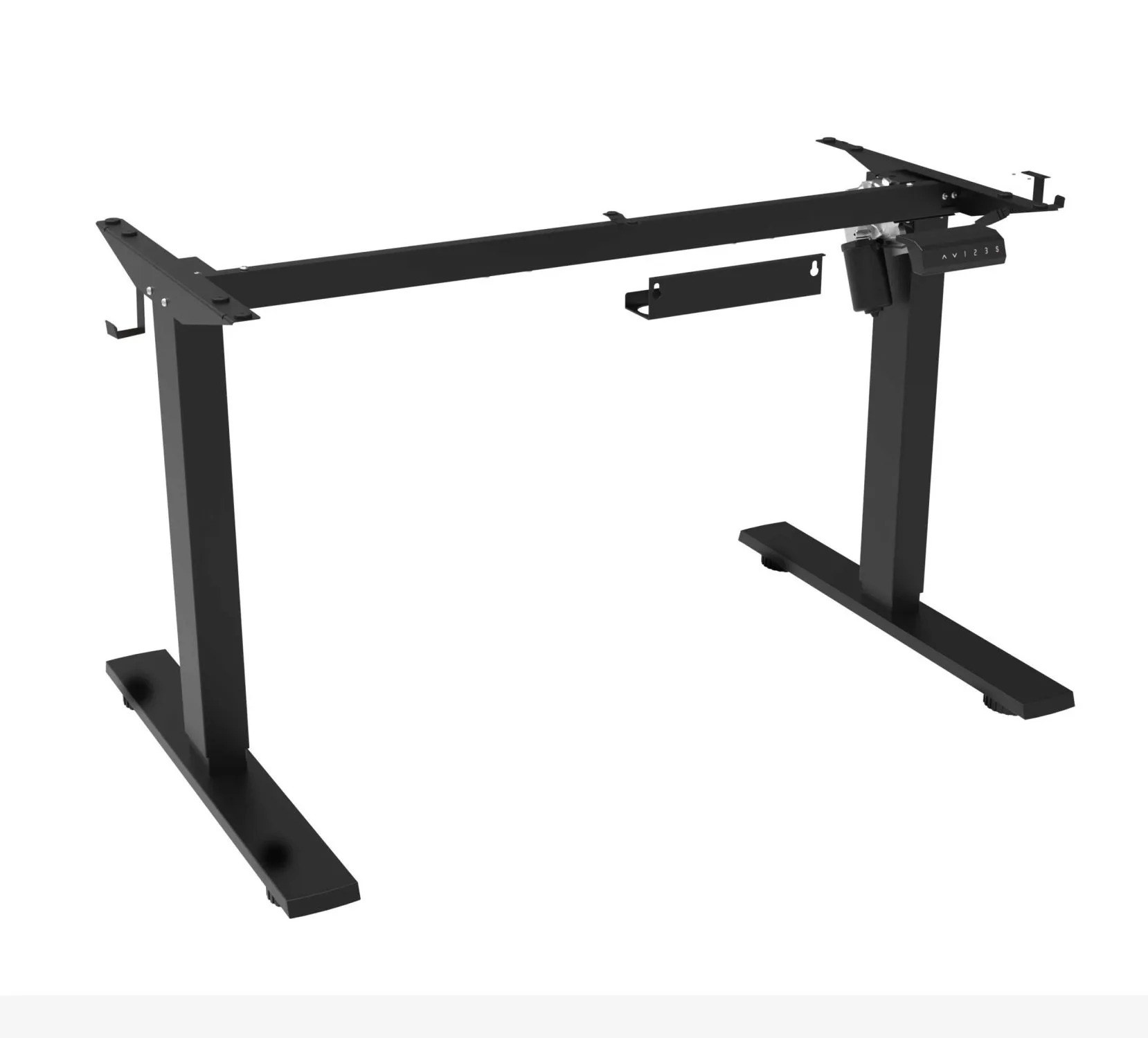 Economy Single Motor Height Adjustable Desk Frame Black Warranty 80Kg Capacity