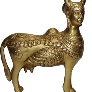 Duke Art Emporium Brass Kamdhenu Cow Murti Vastu