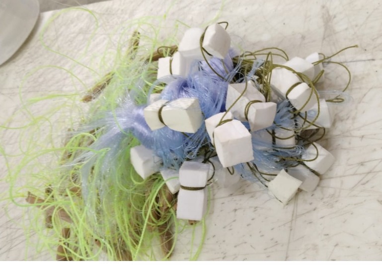 Green And Blue Color Fishing Net
