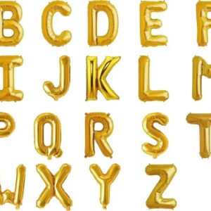 Bal Samrat Solid Alpha Word Decoration Golden Alphabet Foil Balloon