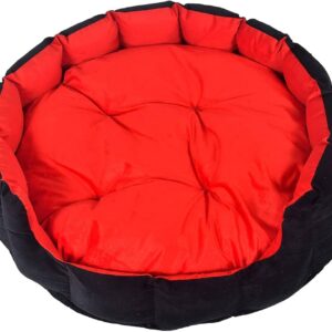 Soft Dog Mattress Red Black Colour