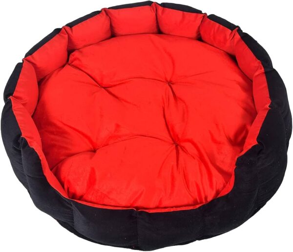 Soft Dog Mattress Red Black Colour