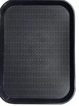 Plastic Anti Slip Rectangular Black Tray For Kitchen