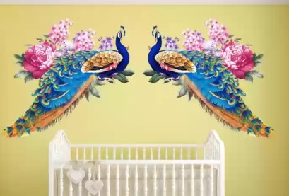 Peacock Printed Stickers For Home Decor
