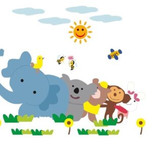 New Modern Art And Trendy Wall Stickers Cute Animals Size 50Cm 70Cm
