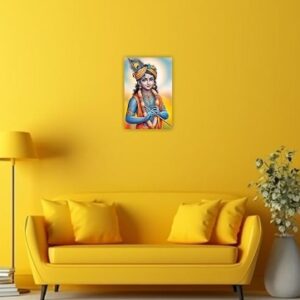 Krishna Ji Beautiful Wall Sticker For Living Room Paper With Gloss Lamination 8 Point 2X11 Point 6
