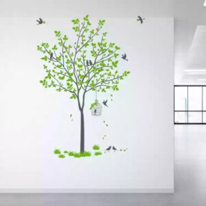 Green Tree Medium Vinyl Wall Sticker For Decoration 160 Cm X 110 Cm