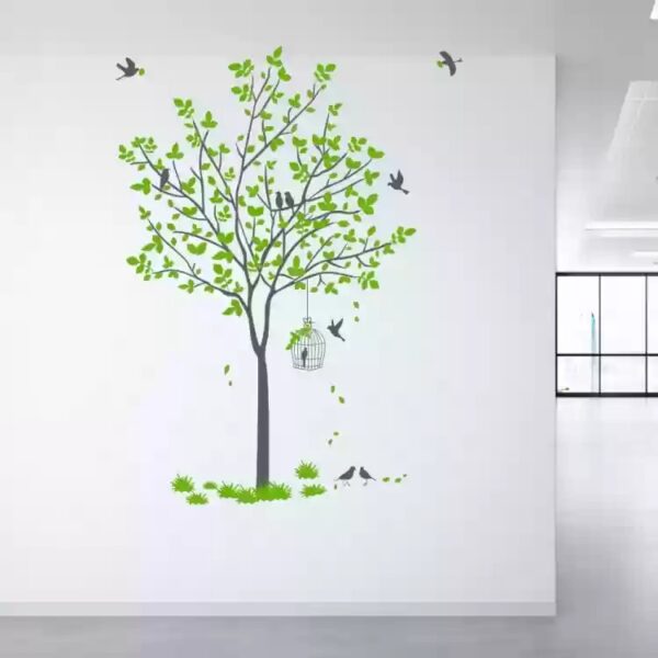 Green Tree Medium Vinyl Wall Sticker For Decoration 160 Cm X 110 Cm