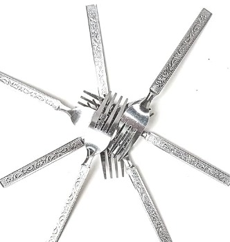 Stainless Steel Dinner Forks Pack Of 9