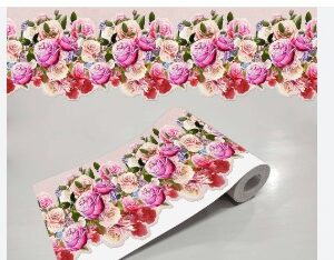 Multicolor Flower Printed Sticker For Home Decor