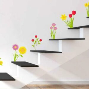 Multicolor Flower Stickers For Home Decor