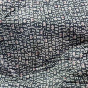 Baby Bed Sheet White Printed