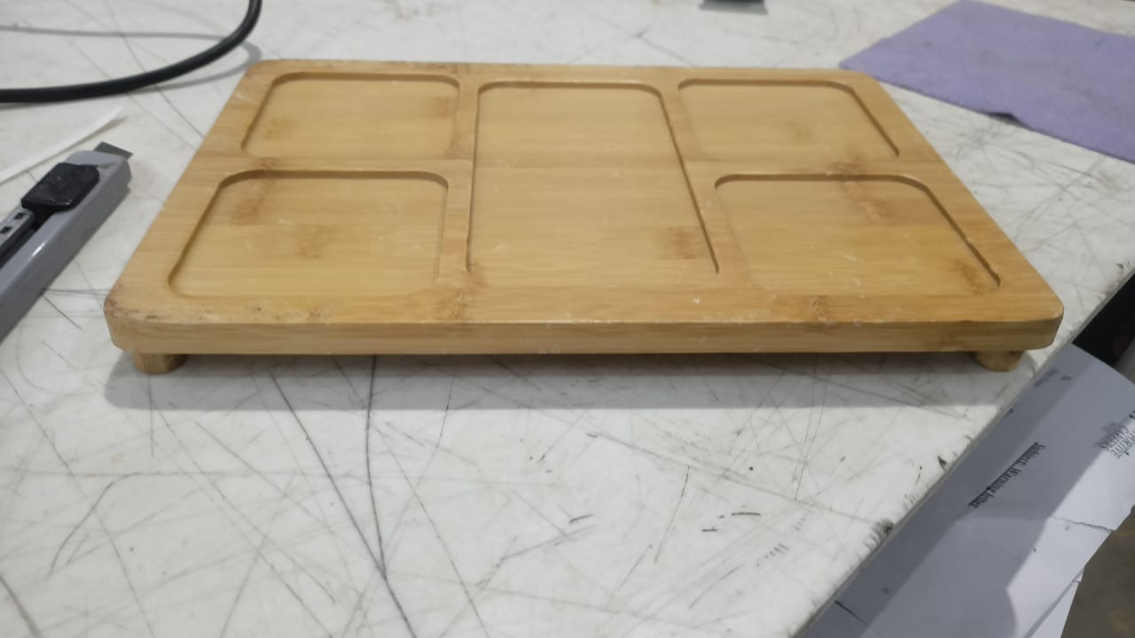 Calandis Bamboo Serving Tray Brown Color