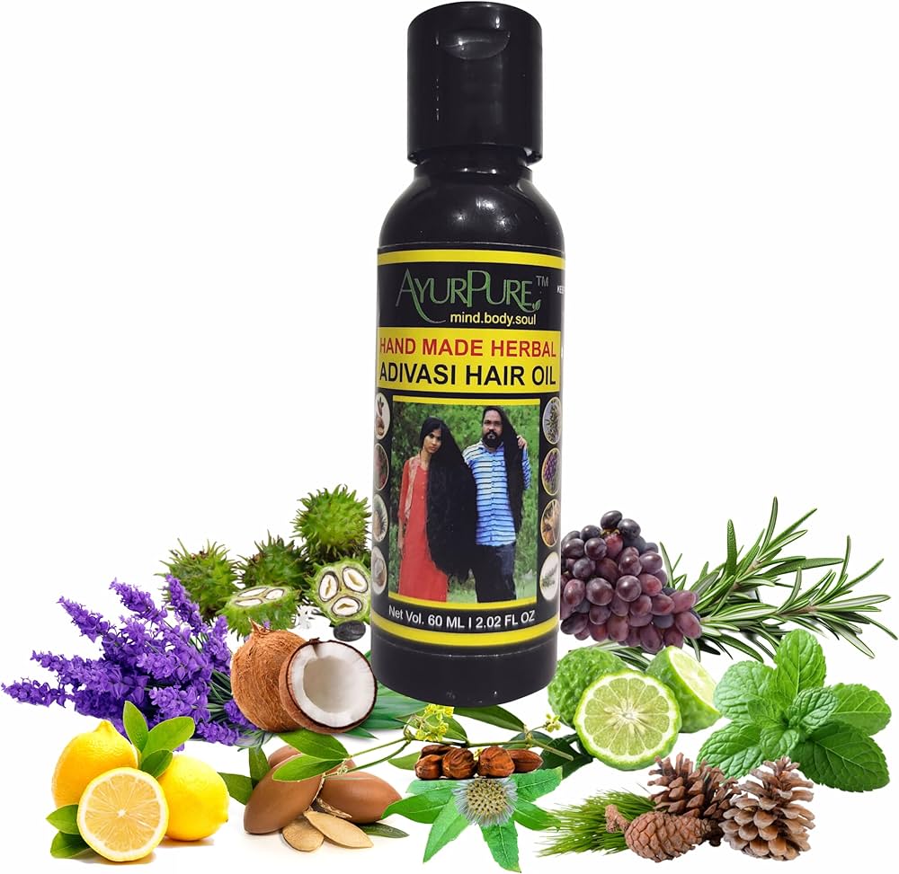Auyrpure Adivasi Hair Oil 60Ml Adivasi Herbal Hair Oil